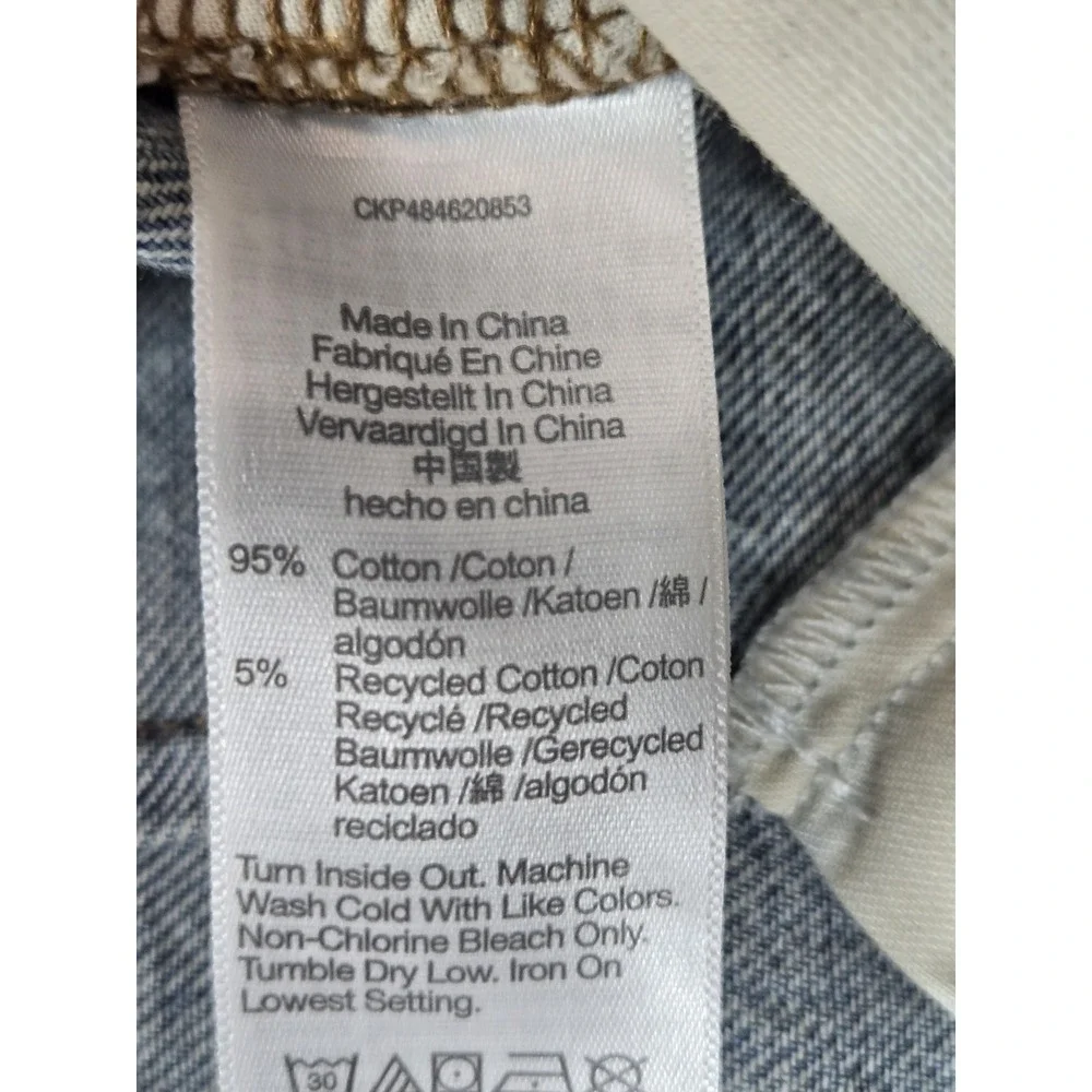 Madewell perfect‎ vi tage style frayed hem y2k style denim mini skirt size 26